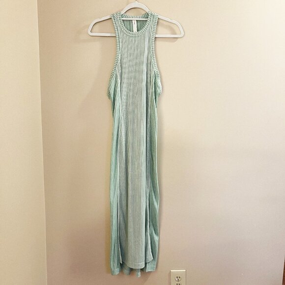 Anthropologie Daily Practice Ribbed Green Midi Dress - Picture 1 of 9
